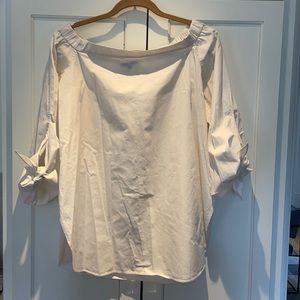 Tibi- off shoulder size 8 white blouse